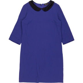 Agnès B Blue Dress with Black Collar