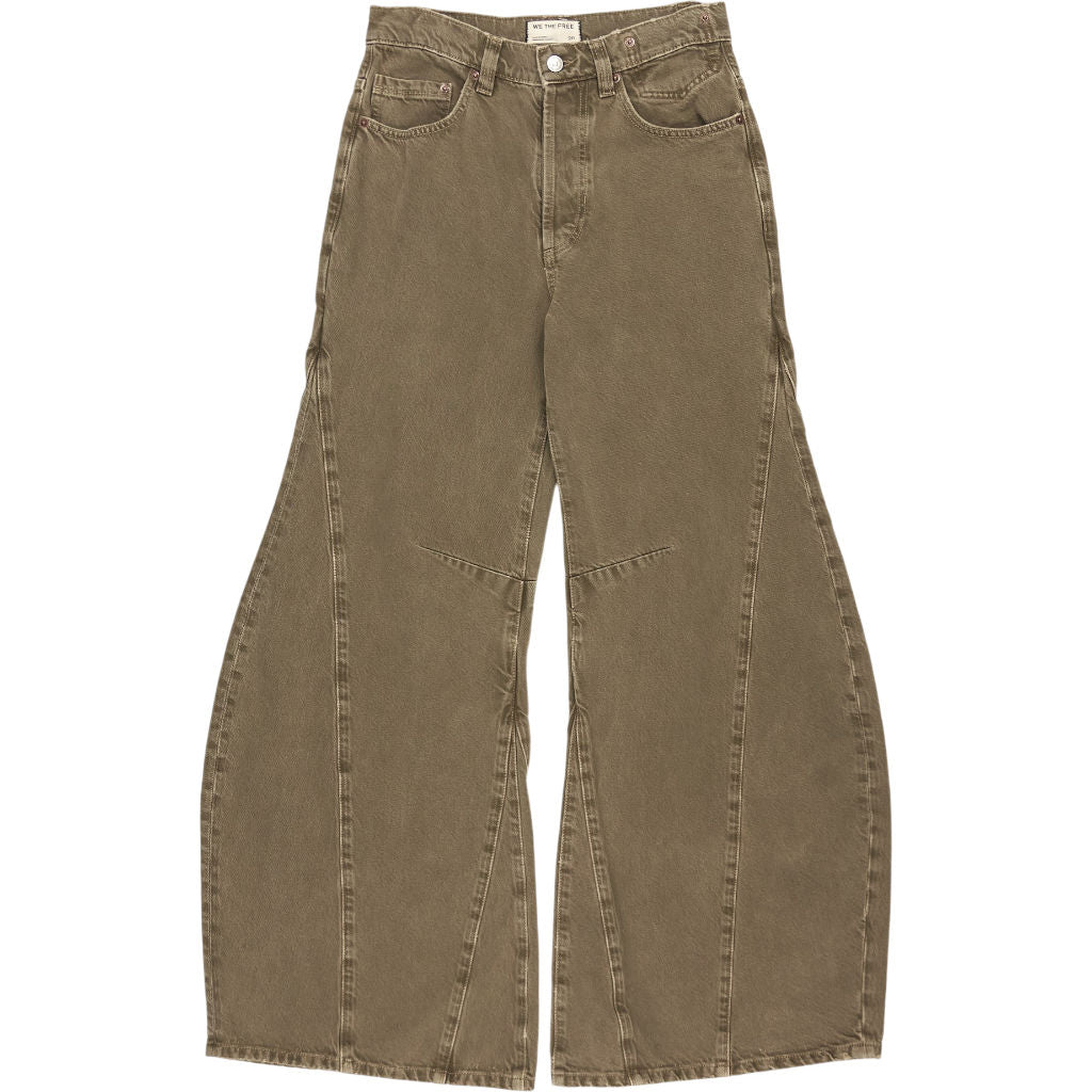 We The Free Khaki Eden High Slouchy Jeans