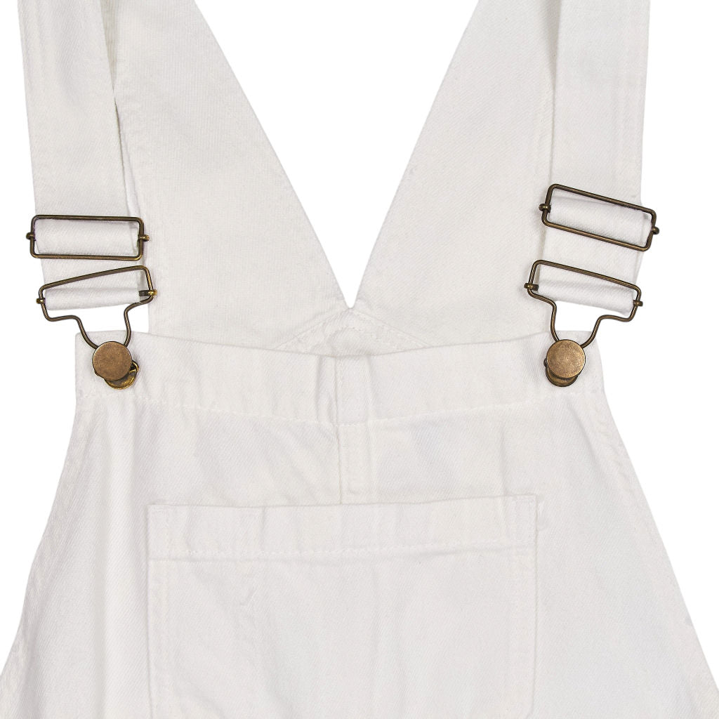 Hush White Cotton Dungarees