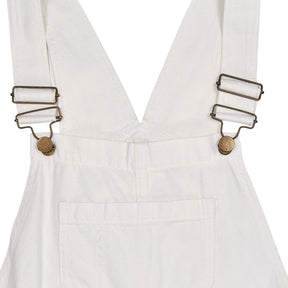 Hush White Cotton Dungarees