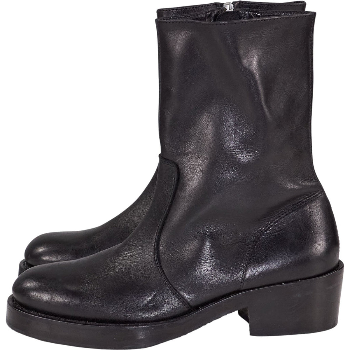 YMC Black Leather Boots UK 5