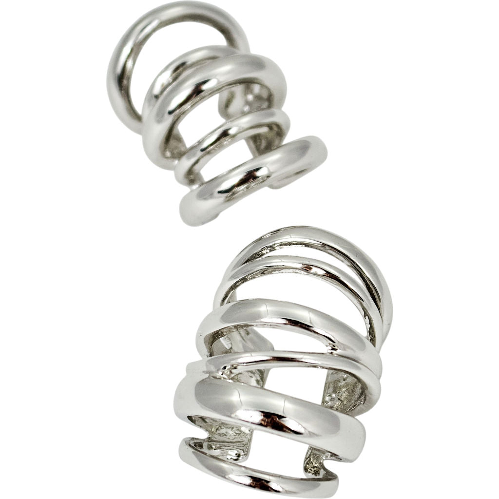 Pull & Bear Karoline Vitto Silver Tone Spiral Ear Cuffs