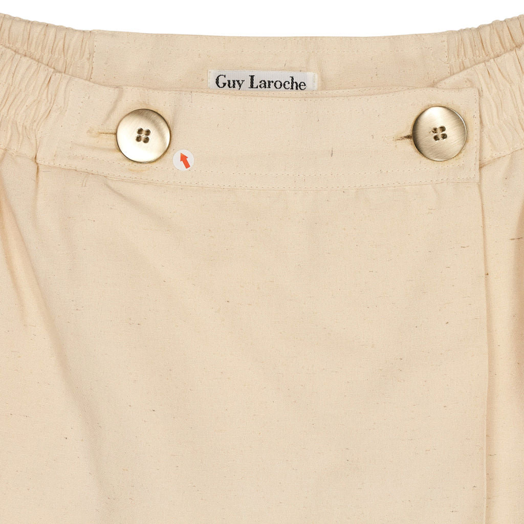 Guy Laroche Cream Silk Blend Midi Skirt
