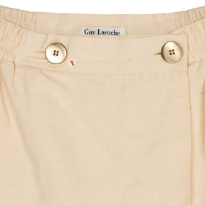 Guy Laroche Cream Silk Blend Midi Skirt