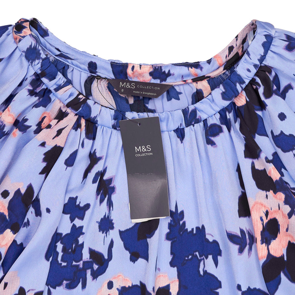 M&S Blue Floral Top