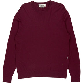 De Fursac Burgundy Merino Wool Jumper