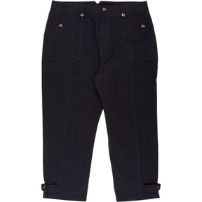 Wyse Black Cotton Trousers