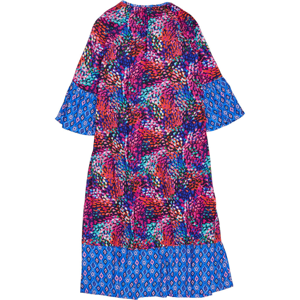 NRBY  Blue Mixed Print Boho Dress