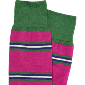 Australian Wools Pink Green Striped Socks