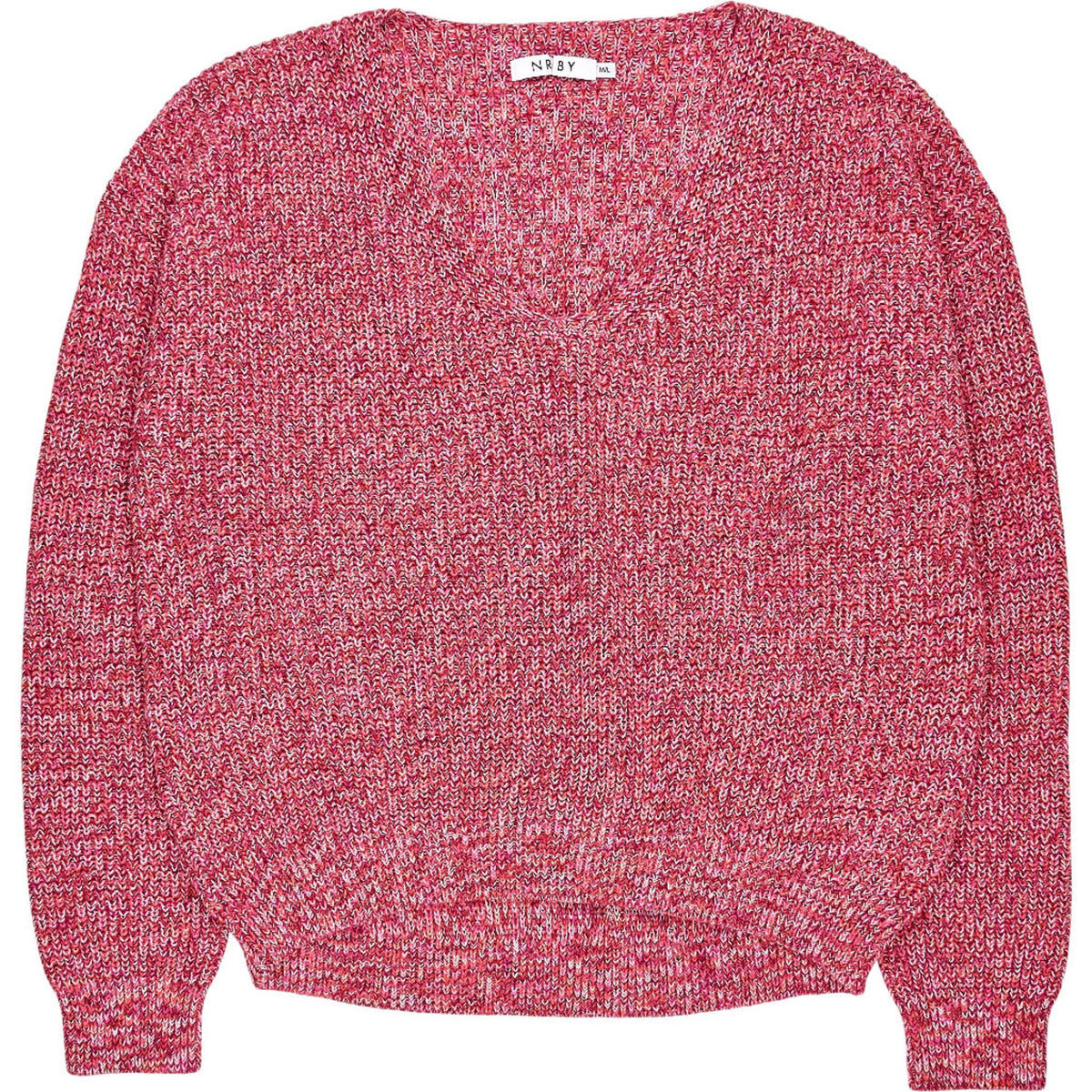 NRBY Pink V-Neck Knit Jumper