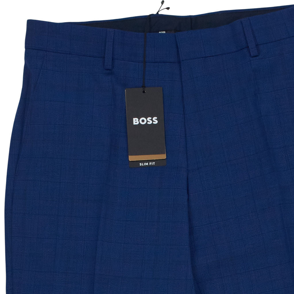 Boss Blue Slim Fit Trousers