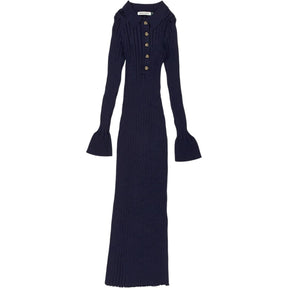 Baukjen Navy Ribbed Knit Dress