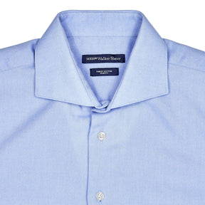 Walker Slater Blue Cotton Slim Fit Shirt