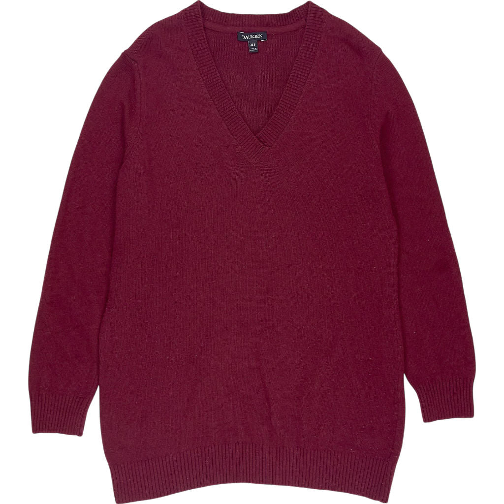 Baukjen Red V-Neck Jumper
