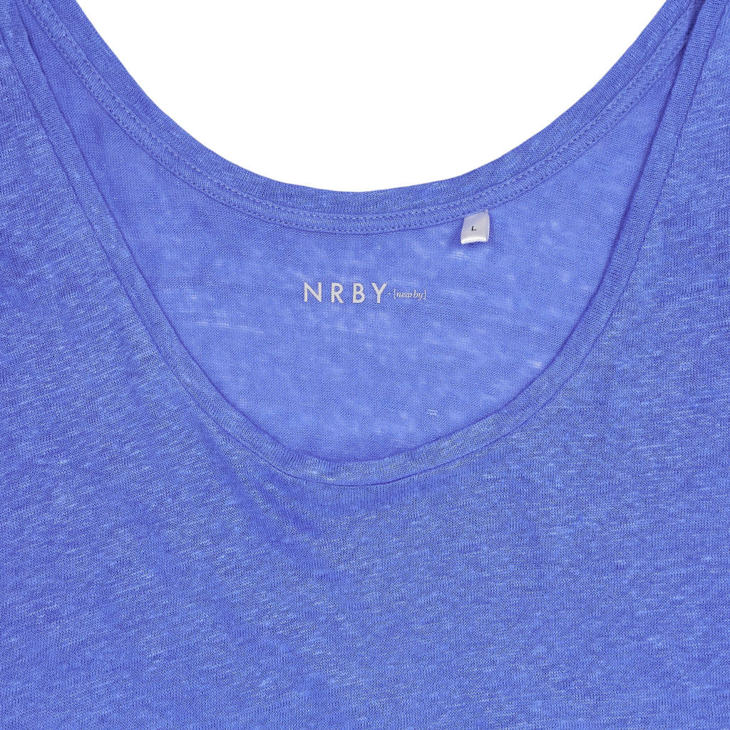 NRBY Blue Linen Tank Top