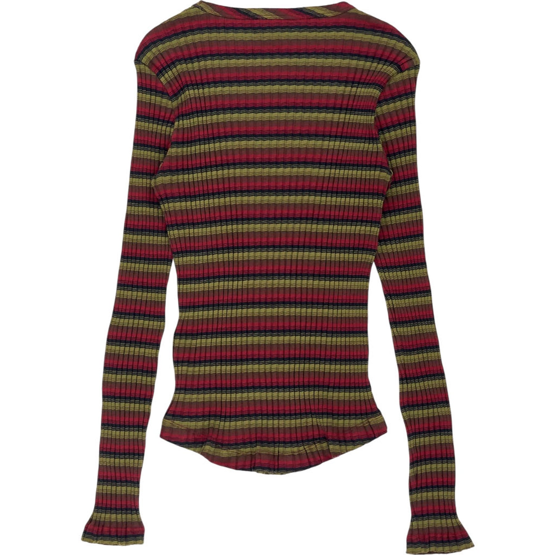 YMC Multicolour Striped Long Sleeve Top L
