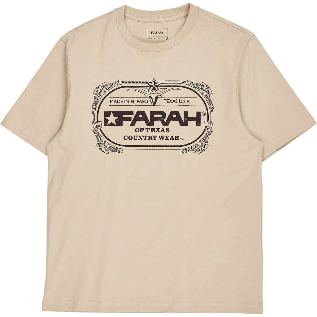 Farah Beige Mattingly Graphic T-Shirt