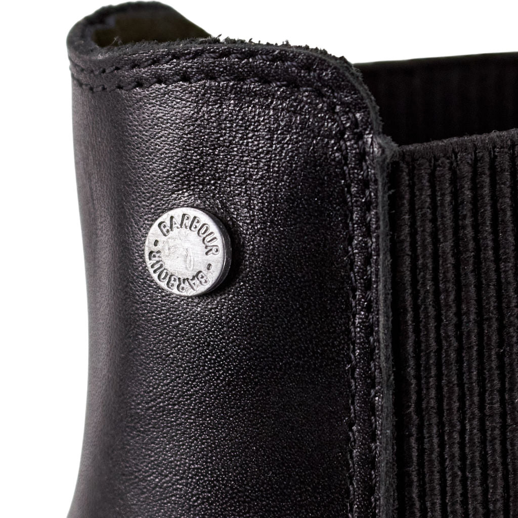 Barbour Black Leather Chelsea Boots