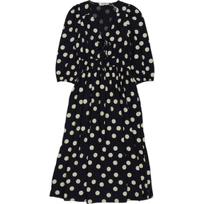 Baukjen Black Polka Dot Olesia Midi Dress