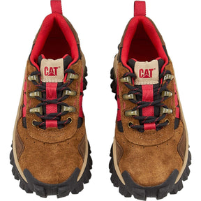 CAT Brown Red Intruder Beta Suede Trainers