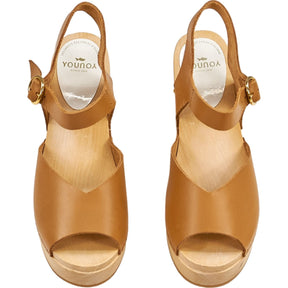Youyou Tan Leather Sandals