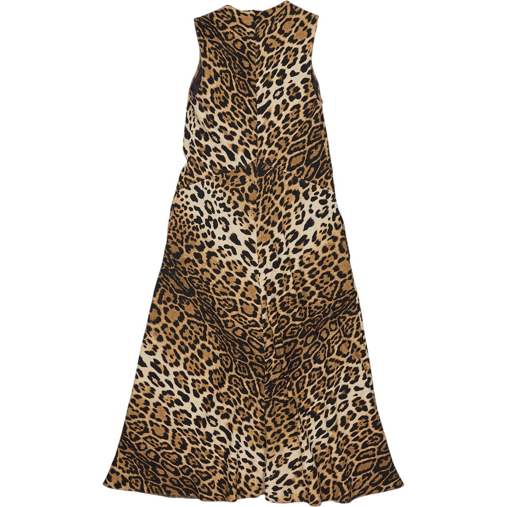 Zara Leopard Print Sleeveless Maxi Dress