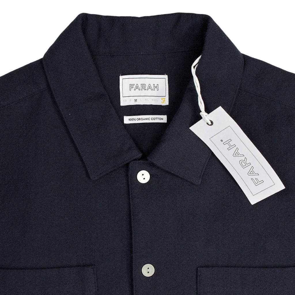 Farah Navy Francis Short Sleeve Shirt