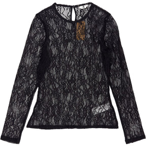 Hush Black Devlin Lace Long Sleeve Top