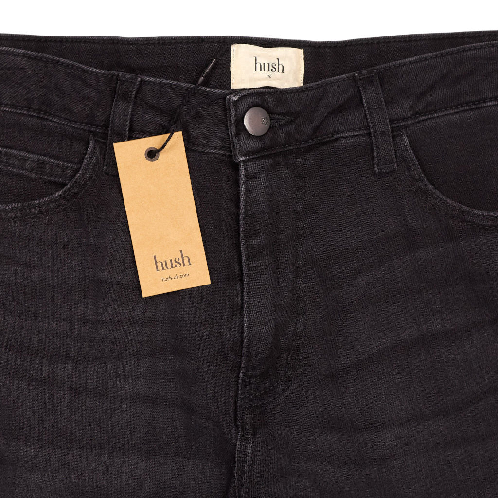 Hush Washed Black Agnes Straight Jeans