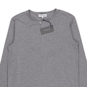Hamilton and Hare Grey Long Sleeve Henley Shirt