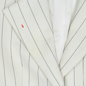 Ganni Cream Pinstripe Blazer E