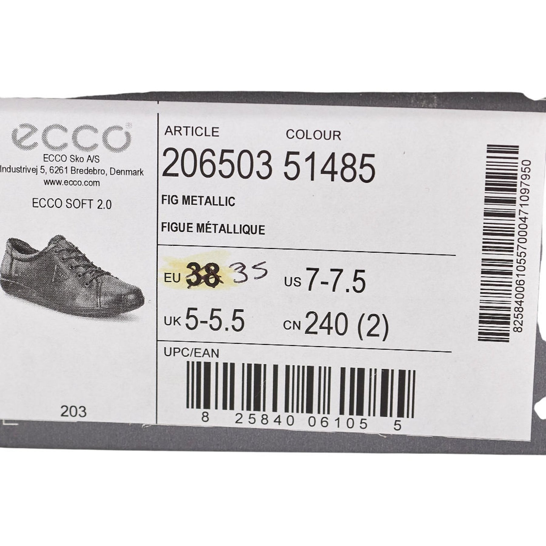 ECCO Soft 2.0 Fig Metallic Trainers