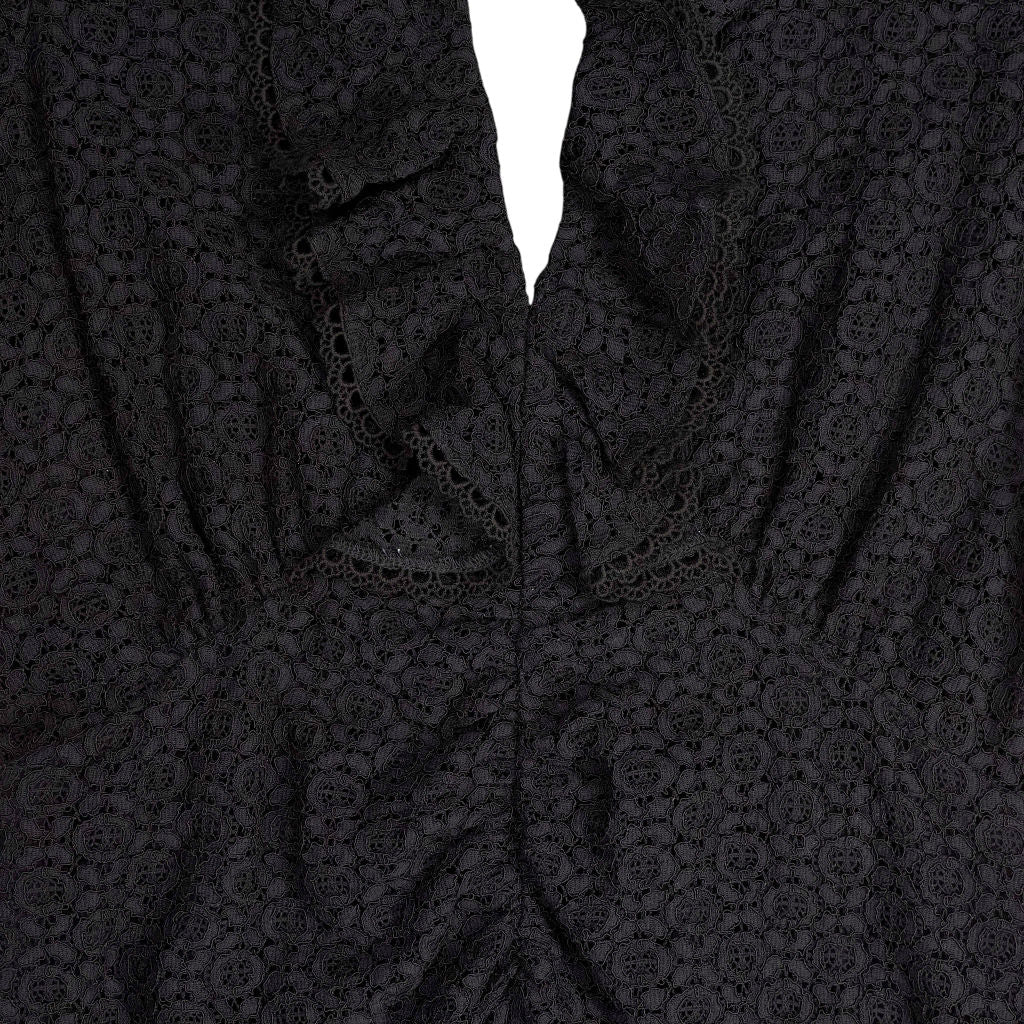 Wyse Black Lace Midi Dress