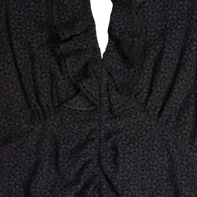 Wyse Black Lace Midi Dress