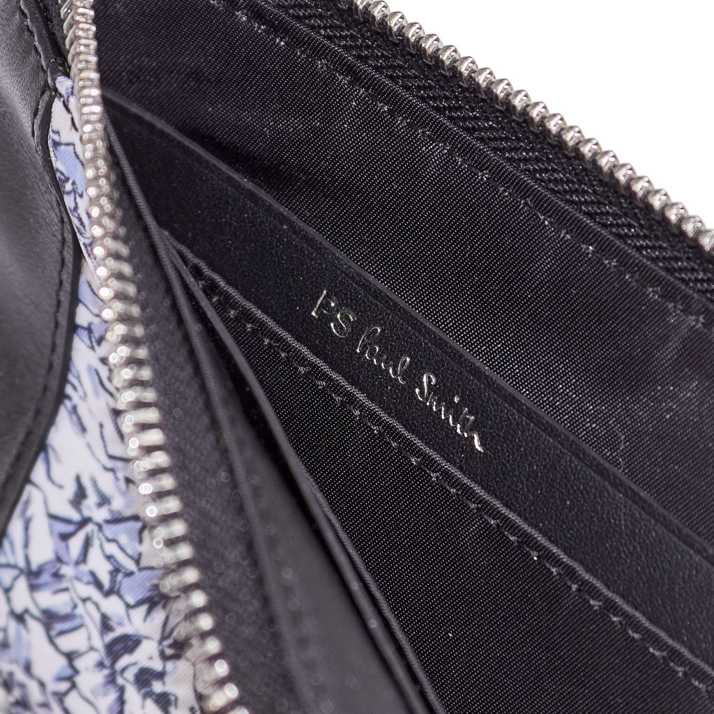 PS Paul Smith Black Patterned Zip Wallet