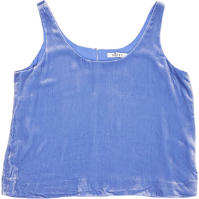 NRBY Blue Silk-Blend Tank Top