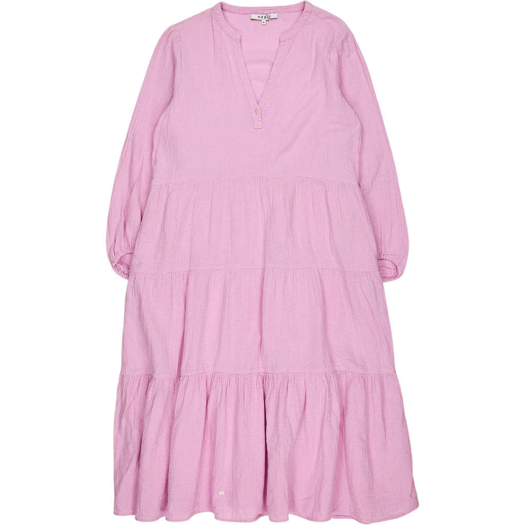 NRBY Pink Cotton Midi Dress