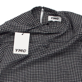 YMC Black Grey Gingham Midi Dress