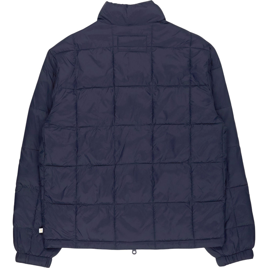 Farah Navy Gene Square Wadded Parka Coat