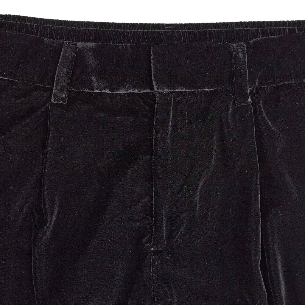 Lands' End Black Velvet High Rise Trousers