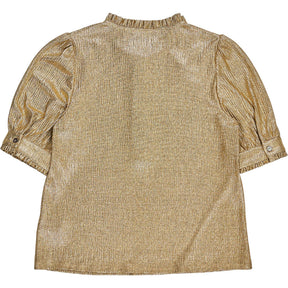 Wyse Gold Metallic Short Sleeve Top