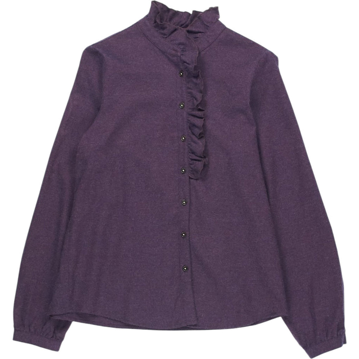 Beaufort & Blake Purple Ruffle Cotton Blouse
