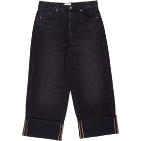 Hush Black Cotton Wide Leg Jeans