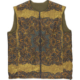Noma t.d.Reversible Wrinkled Vest in Green Paisley