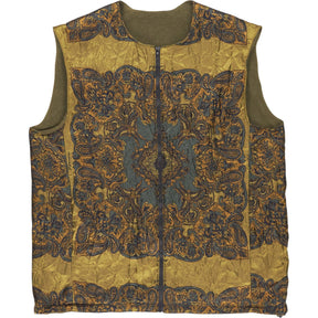 Noma t.d.Reversible Wrinkled Vest in Green Paisley