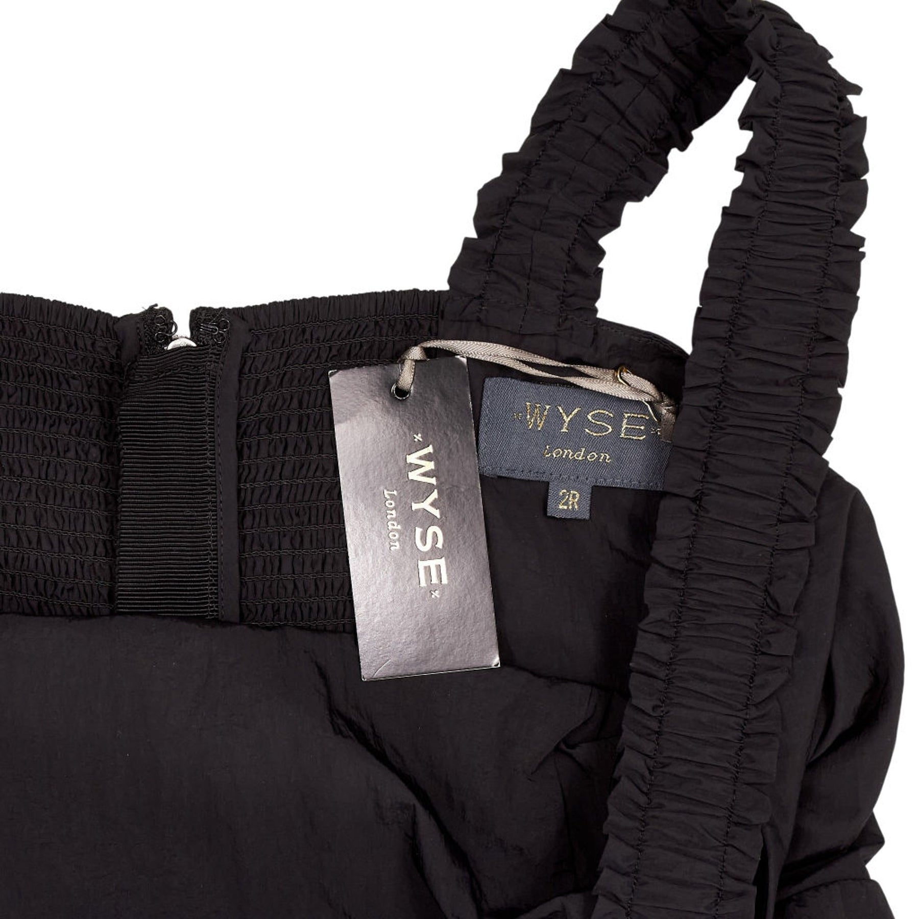 WYSE Black Audrey Taffeta Dress