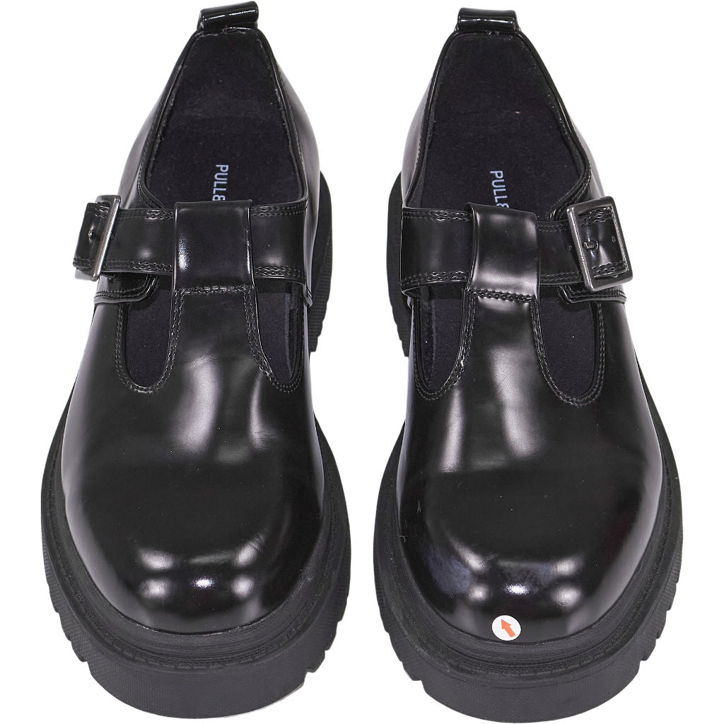 Pull & Bear Black Chunky Buckle Shoes