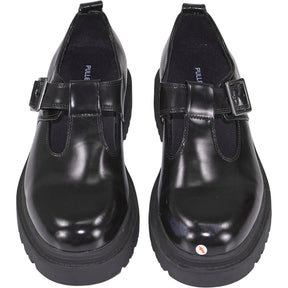 Pull & Bear Black Chunky Buckle Shoes