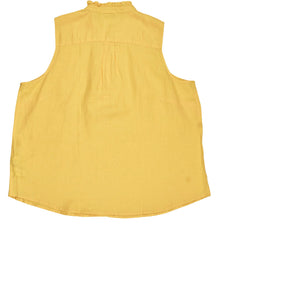 Lands' End Yellow Sleeveless Ruffle Top