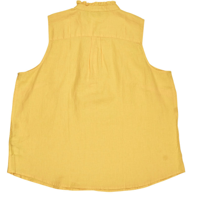 Lands' End Yellow Sleeveless Ruffle Top